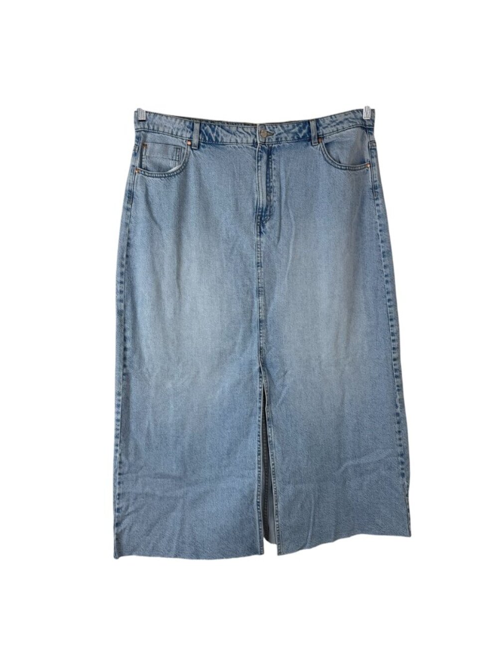 Next NEW Denim Maxi Jean Skirt Size 14R Light Wash Blue Casual Classic Y2K Fun